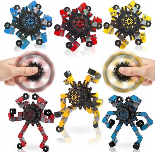  Fidget Finger Hand Spinner Robot deformabile piccolo gadget meccanico