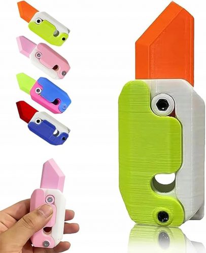  Coltello fidget stampato in 3D, divertente, carota, giocattolo sensoriale