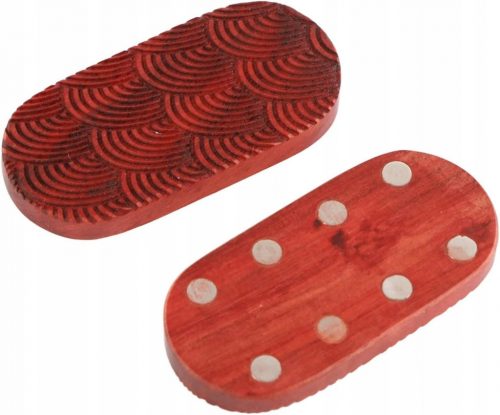  Giocattoli Push Fidget in legno di sandalo rosso, incisi antistress