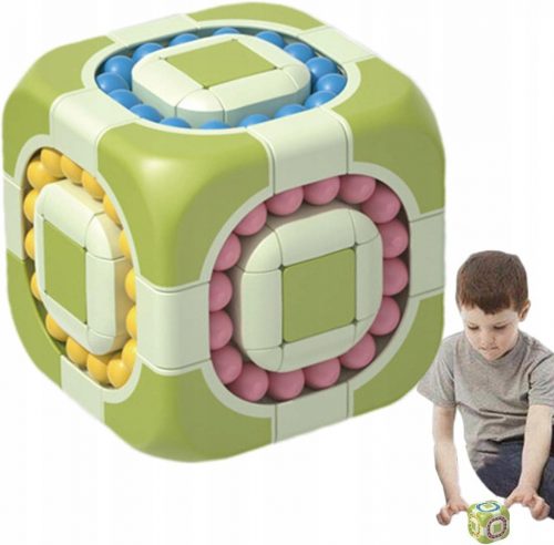  Puzzle Fidget Toys, giocattoli rotanti a forma di cubo di perline magiche