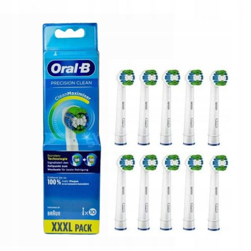  Oral-B Precision Clean 80339351 testina spazzolino 10 pz. Blu, Bianco