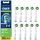  10x TESTINE PER SPAZZOLINO BRAUN ORAL-B CROSS ACTION, BIANCO