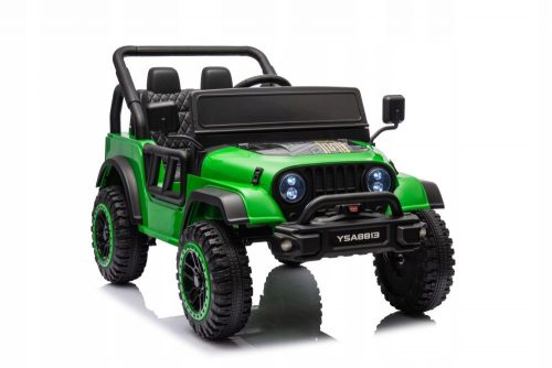  GRANDE JEEP RETRO AUTO A BATTERIA PER BAMBINI DUE MOTORI 90W 24V TELECOMANDO