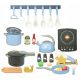  Set cucina grande per bambini, pentole, stoviglie, piano cottura a induzione, 31 pezzi W035