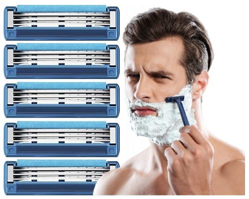  Gillette Mach3 Turbo Lame di ricambio per rasoi, 5 pezzi