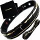  Bracciale sanitario magnetico da uomo NERO E ORO 21 cm Regalo versatile