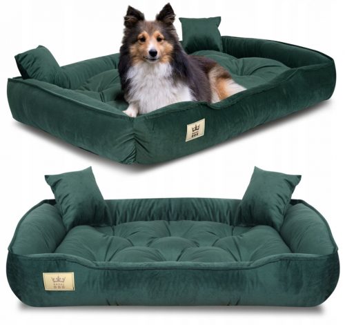  Letto in velluto per cani, gatti, divano, box 100x75 cm, colore verde