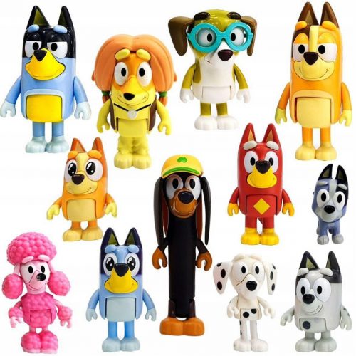  12 modelli di action figure Personaggio popolare dei cartoni animati da collezione Bluey Family Friend