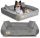  Letto in velluto per cani, gatti, divano, box 75x65 cm, grigio