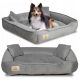  Letto in velluto per cani, gatti, divano, box 75x65 cm, grigio