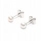  Orecchini con perle in argento 925, piccole 4 mm