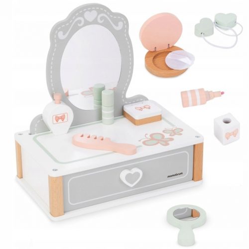  MAMABRUM Toeletta per Bambina in Legno con Specchio + Accessori