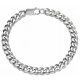  BRACCIALE ARMATURA IN ARGENTO DA UOMO, ACCIAIO CHIRURGICO 316L 8 MM 23 CM