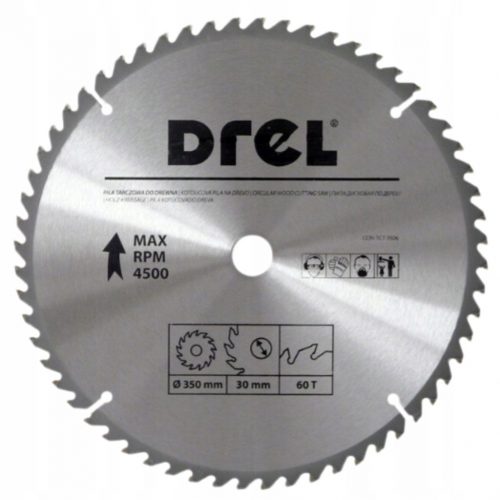  Lama per sega per legno Drel CON-TCT-3506 350x30 mm 60T