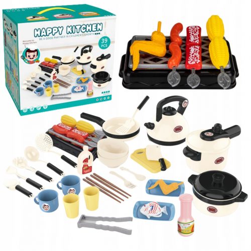  Happy Kitchen Set Cucina e Grigliate 39 Pezzi