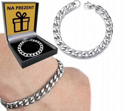  Bracciale con armatura in argento da uomo SPESSO + GRATUITO