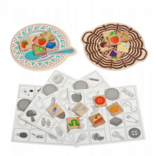  "Commestibile - non commestibile" - set da gioco in legno 56 parti con modelli