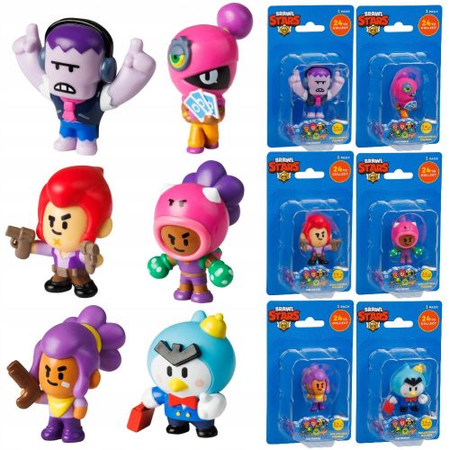  BRAWL STARS SET DA 6 FIGURE MR. P + SHELLY + ROSA + TARA + FRANK + COLT