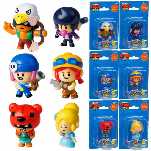 BRAWL STARS SET DA 6 FIGURINE BIBI + NITA + PIPER + BO + PENNY + JESSIE