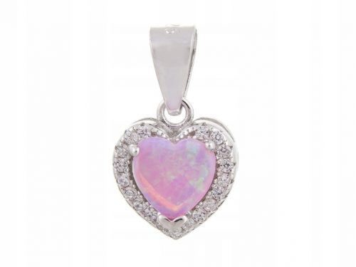  BELLISSIMO PENDENTE IN ARGENTO RODOZOO CON CUORE OPALE