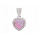  BELLISSIMO PENDENTE IN ARGENTO RODOZOO CON CUORE OPALE