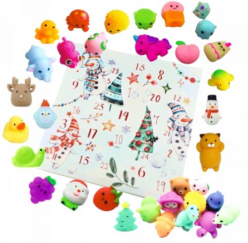  CALENDARIO DELL'AVVENTO MOCHI moji SQUISHY GNIOTKI GIOCATTOLI regalo per bambini NATALE