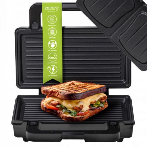  Piastra elettrica per sandwich Panini 2in1 Piastre ANTIADERENTI sostituibili