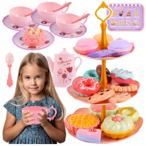  Servizio da Caffè Set da Tè Caffè per Bambini in Valigia 38 pz Statore Z970