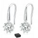  ORECCHINI In Argento 925 Con Zirconi IN ARGENTO Borchie da Donna