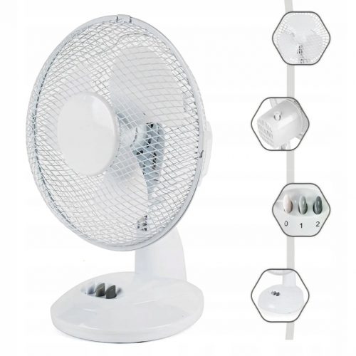  Ventilatore da tavolo Hoist Group FAN DESK FAN 9" 23 cm bianco