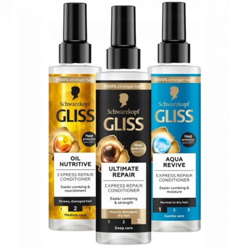  Miscela di balsami Express Gliss Ultimate Repair 200 ml x3