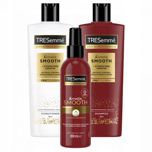  Tresemme Shampoo e Balsamo con cheratina 400ml + Tresemme Keratin Spray 200ml di spessore