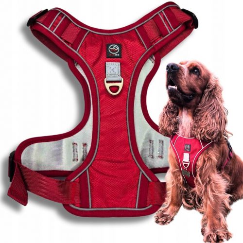  PETTORINA GUARD PRESSURE-FREE per cani BOSTON M, rosso, bordeaux