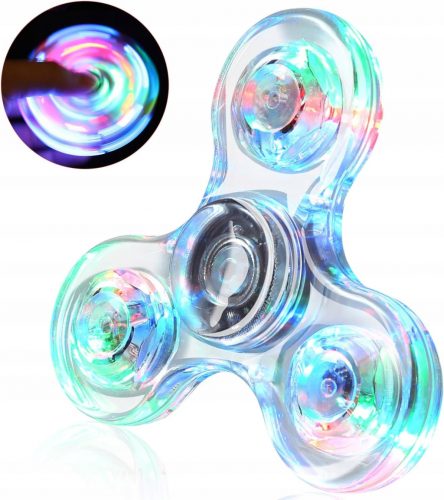  Giocattolo LED Fidget Spinner, regalo per bambini, luminoso e sensoriale