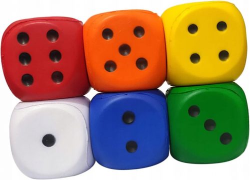  6 pezzi di spugna in schiuma solida da gioco dadi dadi per adulti con