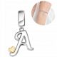  Charms Ciondolo in argento Perline Argento 925 Lettera originale A Cuore