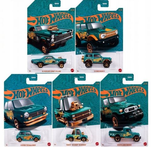  HOT WHEELS PERLA E CROMATO SET DI 5 AUTOMOBILI HOT WHEELS