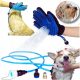  GUANTO MODERNO PER LAVAGGIO BAGNO PETTINATURA MASSAGGIO 2in1 ANIMALE CANE + TUBO