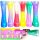  SET SLIME GLUT GLITTER 6 PEZZI GRANDE custodia da cintura in plastica viscida colorata