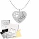  Collana a cuore in argento Cane Gatto Zampa INCISIONE Regalo con catena in argento 925