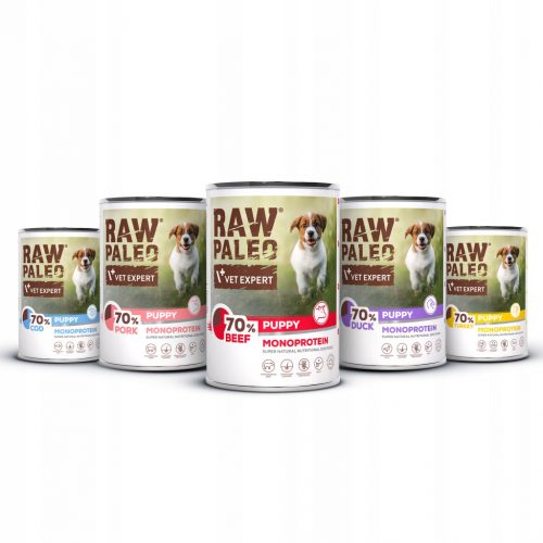  RAW PALEO PUPPY DOG 400g set di 5 gusti di cibo per cani per cuccioli - 5x400g