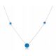  Collana in argento con opale blu da donna. 925