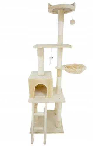  GRANDE GATTI ALTO PER GATTI TORRE, LETTIERA, BEIGE CHIARO