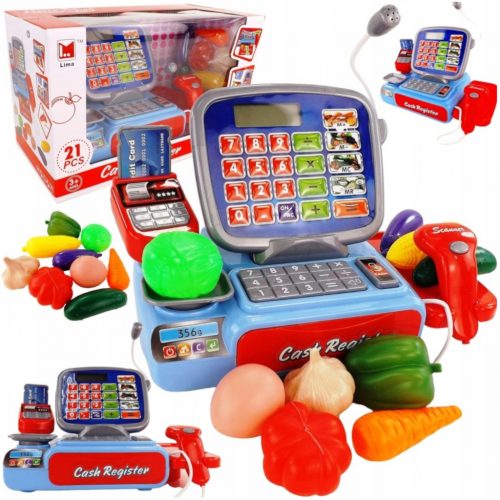  Registratore di cassa per bambini GRANDE SET INTERATTIVO 21 in 1