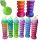  GRANDE SET 6x SLIDE GLITTER COLORI SLIME GLUT SENSORY PLASTICA