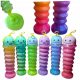  GRANDE SET 6x SLIDE GLITTER COLORI SLIME GLUT SENSORY PLASTICA