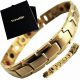  Bracciale sanitario magnetico da uomo forte ORO 19 cm Regalo versatile