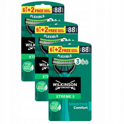  Rasoio Wilkinson Xtreme3 Sensitive con cartucce, 24 pz.