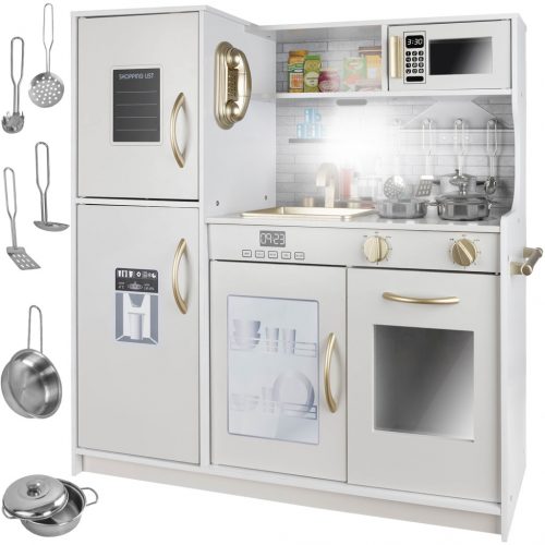  Cucina in legno XL per bambini Accessori luminosi