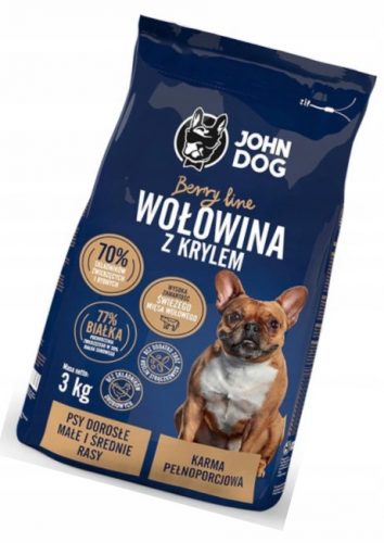  John Dog mangime secco per carne di manzo 3 kg